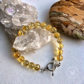 Citrine Healing Bracelet With Silver Toggle Clasp